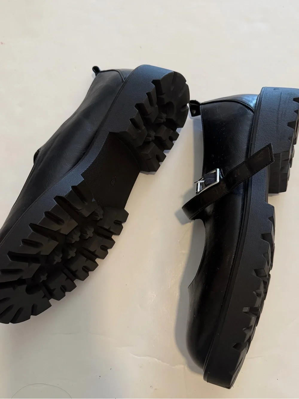 Black Mary Jane Platform Loafers - Sleek Women's Flats